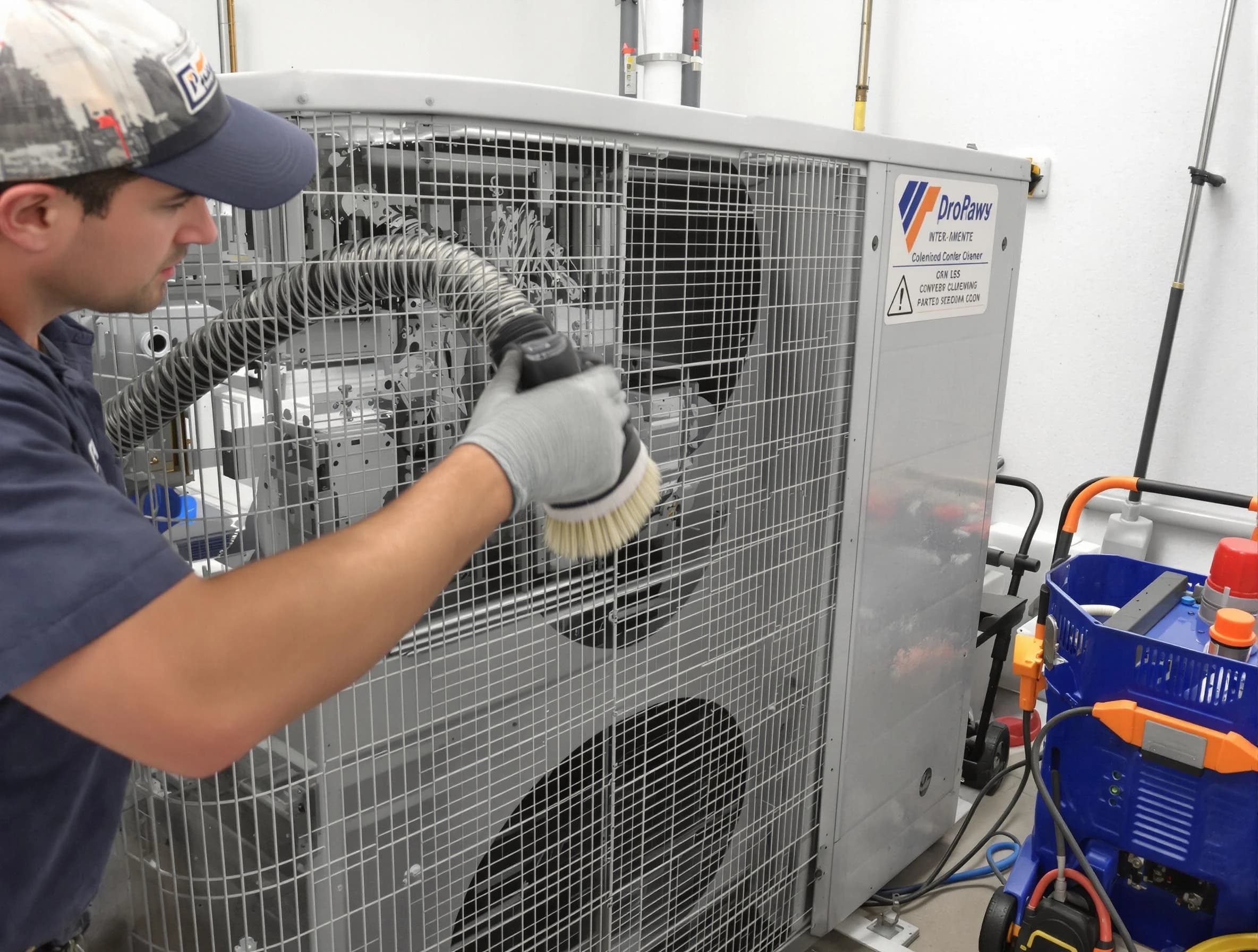 Peralta Air Duct Cleaning specialist performing precision AC coil cleaning for improved system performance in Peralta