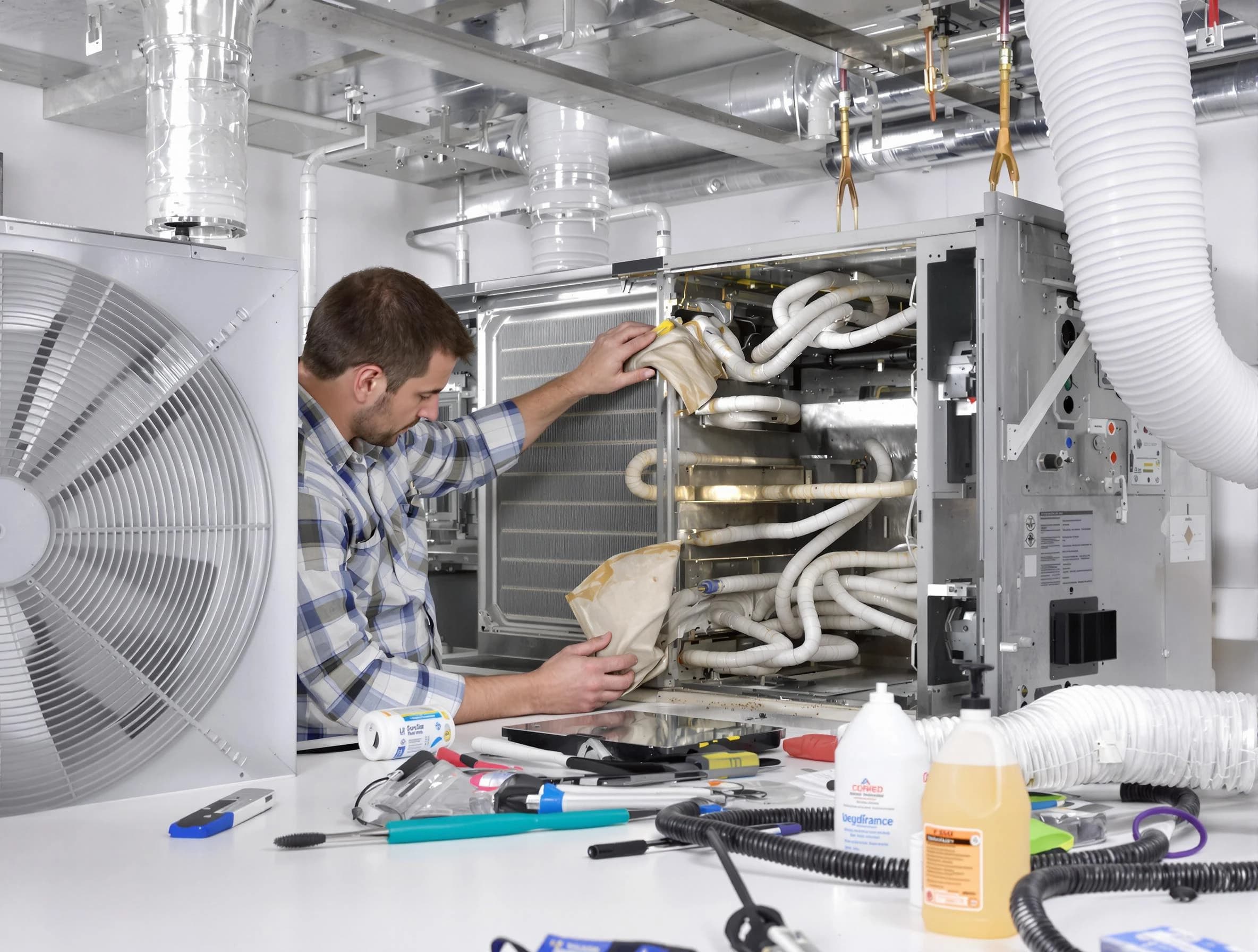 Peralta Air Duct Cleaning specialist performing precision AC coil cleaning in Peralta