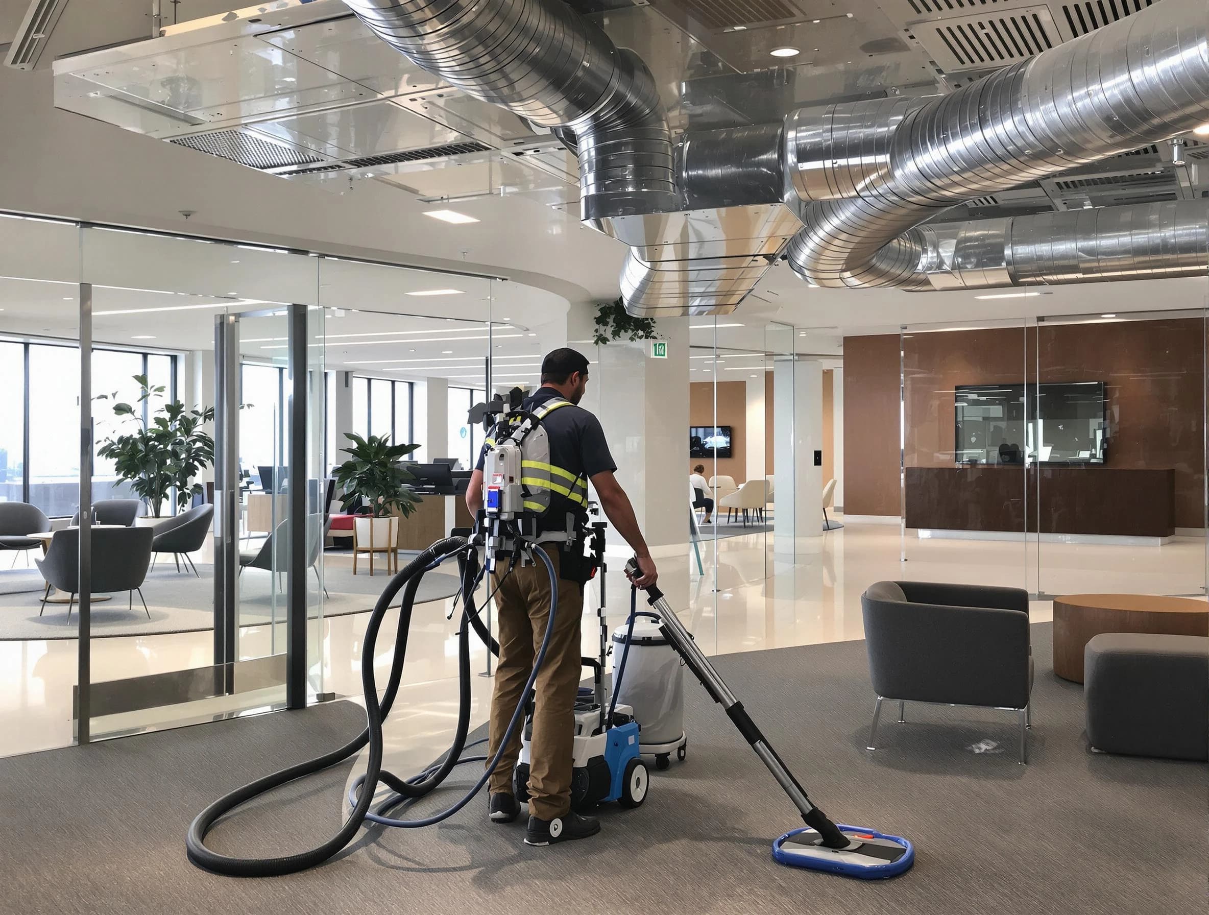 Commercial duct cleaning service by Peralta Air Duct Cleaning in Peralta