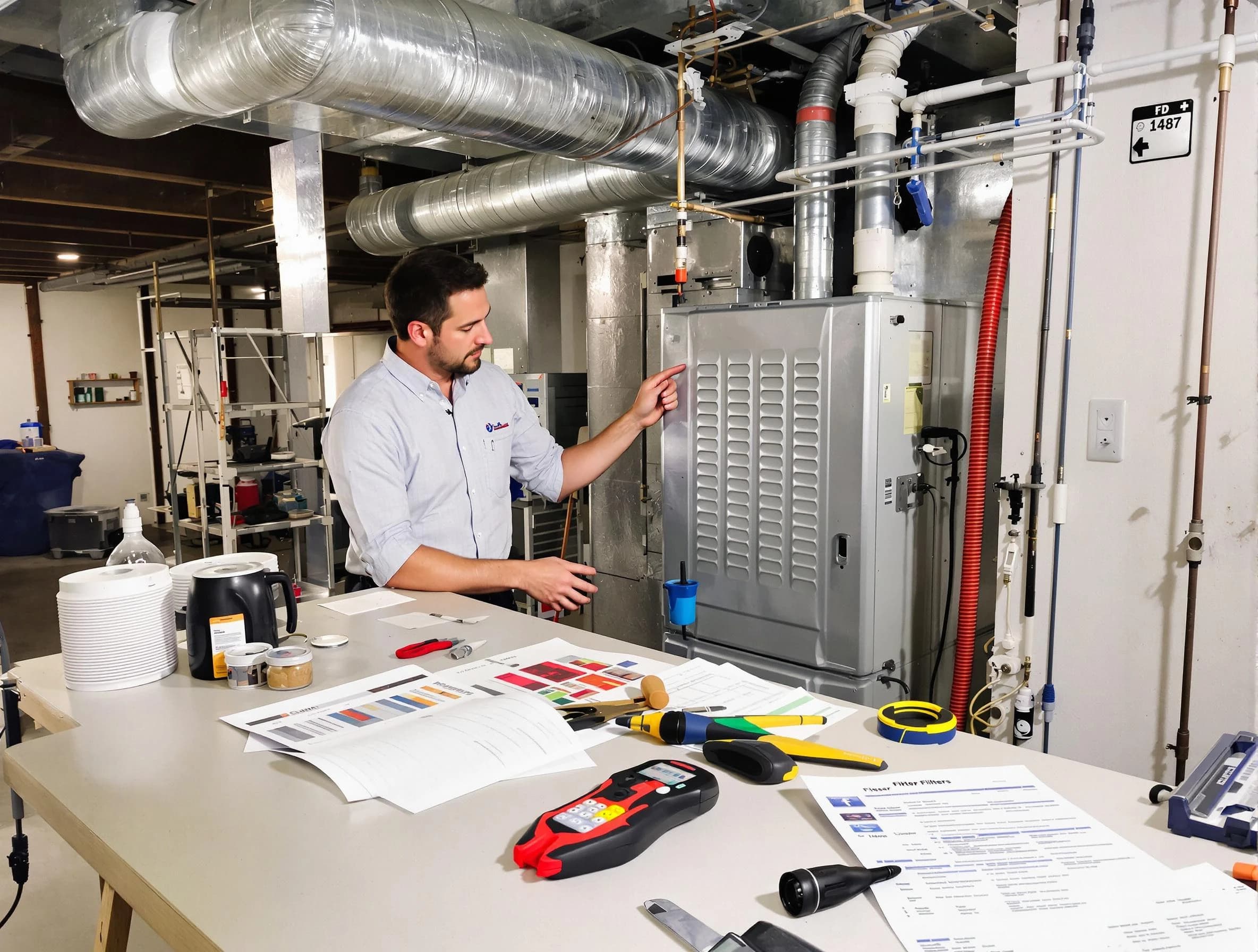 Peralta Air Duct Cleaning inspector conducting detailed filter system evaluation using professional diagnostic tools in Peralta