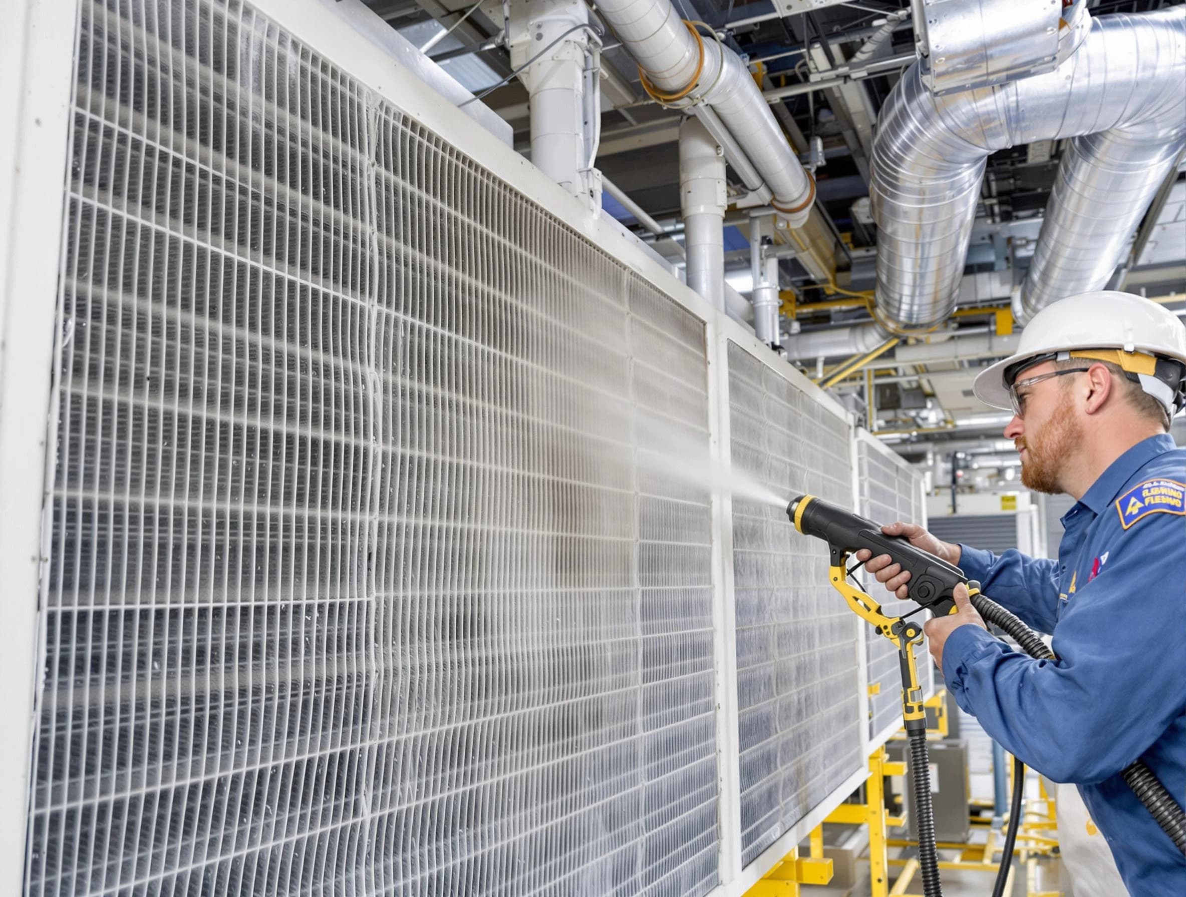 Professional commercial coil cleaning by Peralta Air Duct Cleaning in Peralta