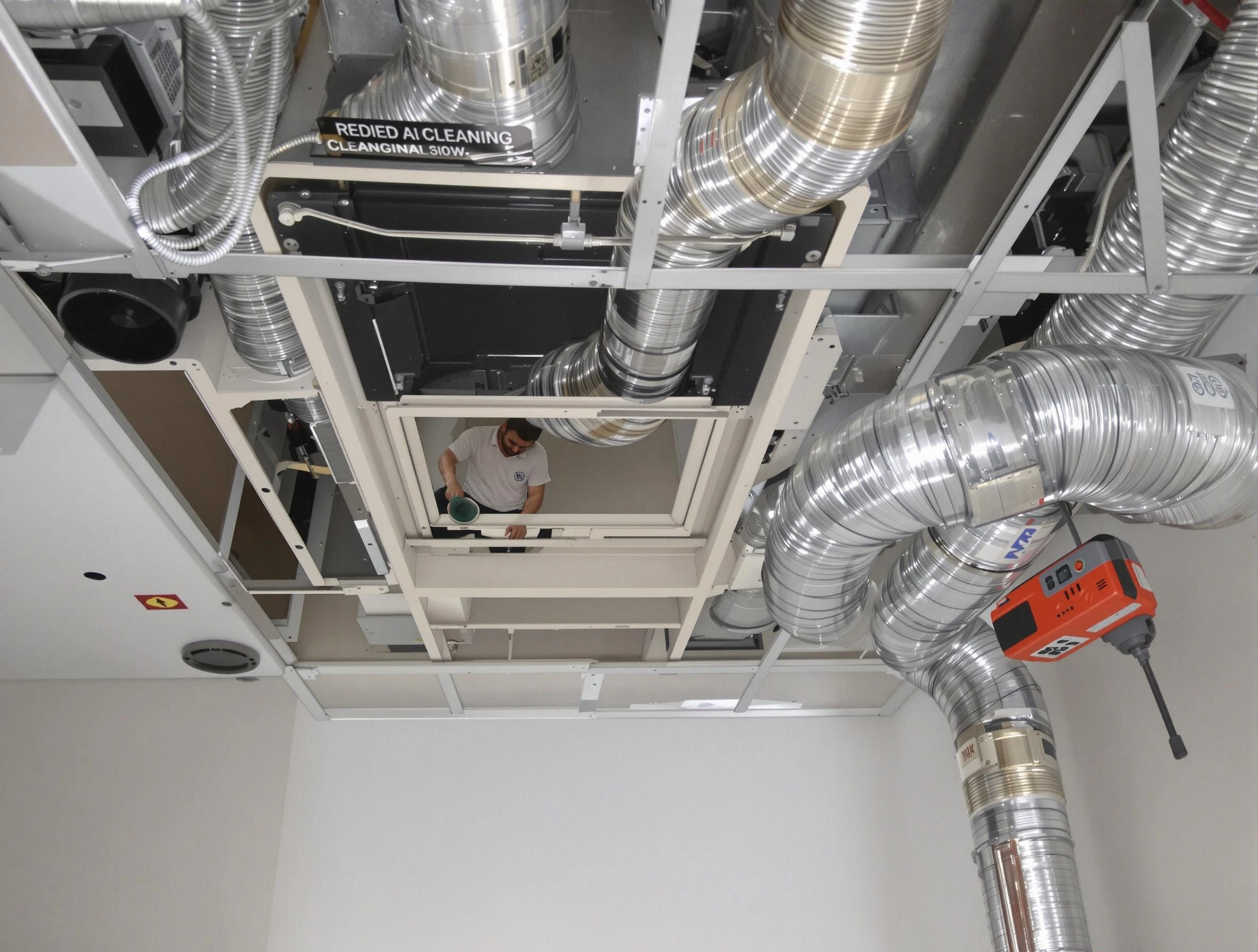 Peralta Air Duct Cleaning technician performing detailed central duct system cleaning in Peralta