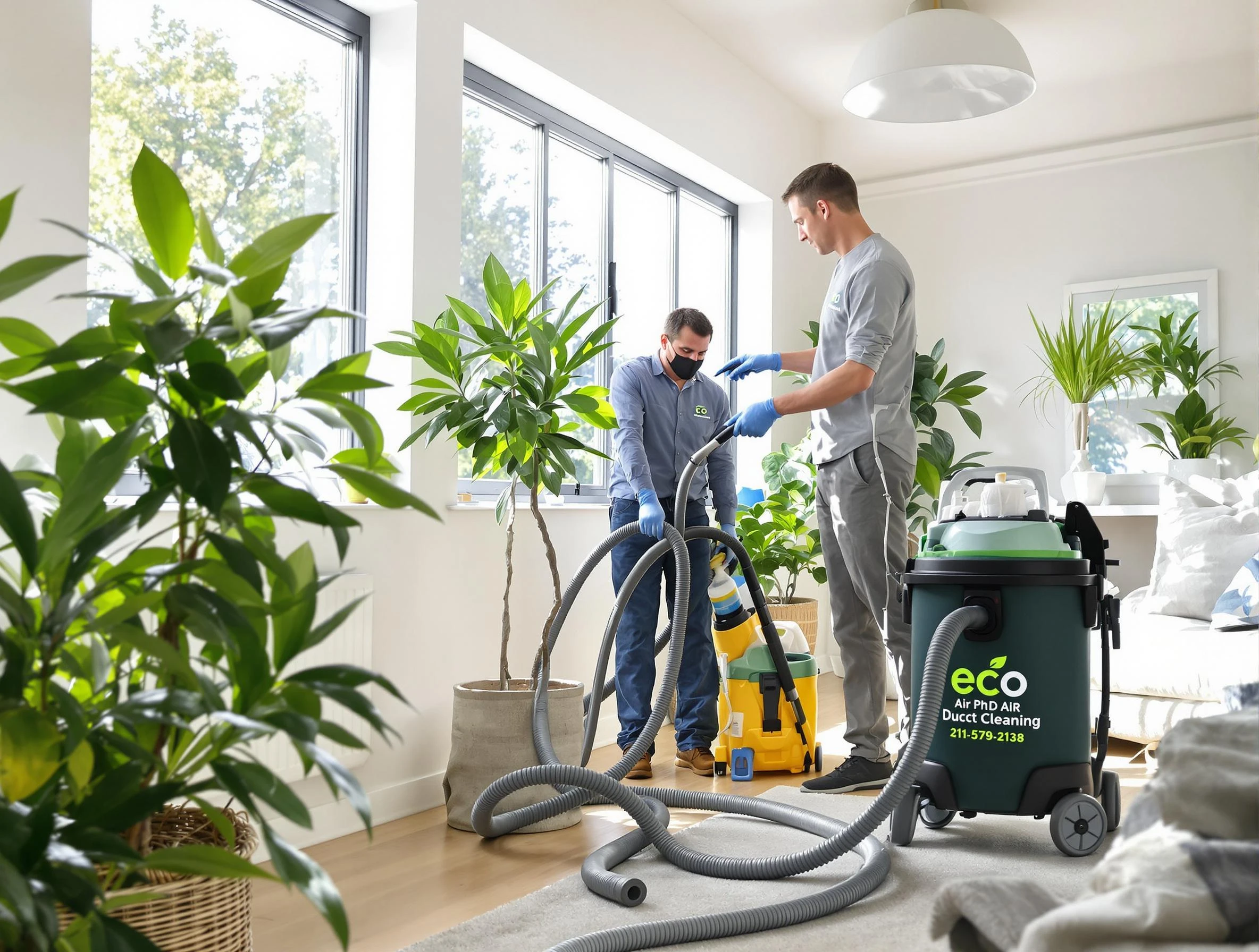Peralta Air Duct Cleaning technician performing eco-friendly duct cleaning using sustainable methods in Peralta