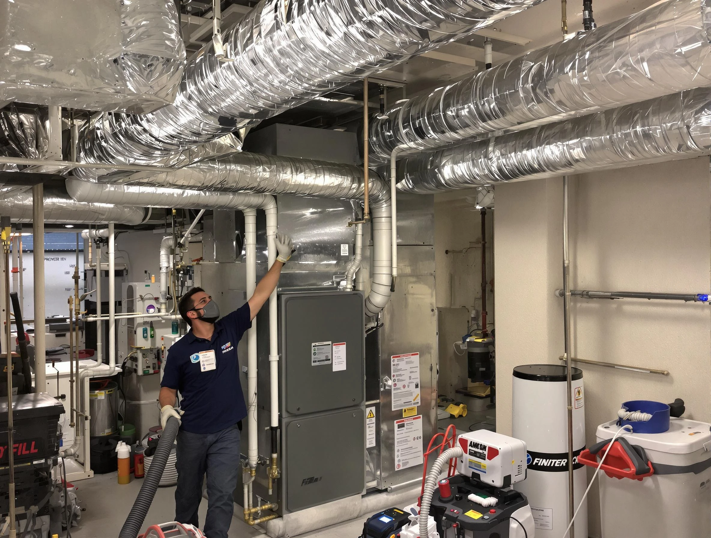 Peralta Air Duct Cleaning specialist performing thorough furnace duct cleaning in a Peralta residence