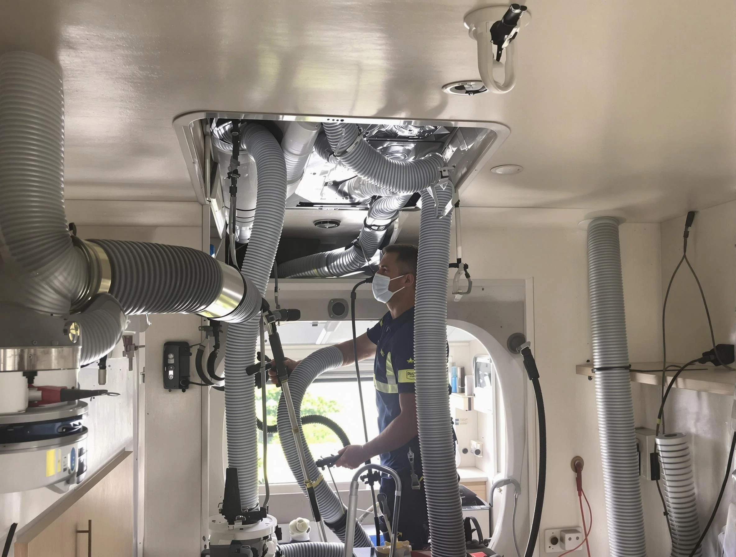 Peralta Air Duct Cleaning specialist performing precise mobile home duct cleaning in Peralta