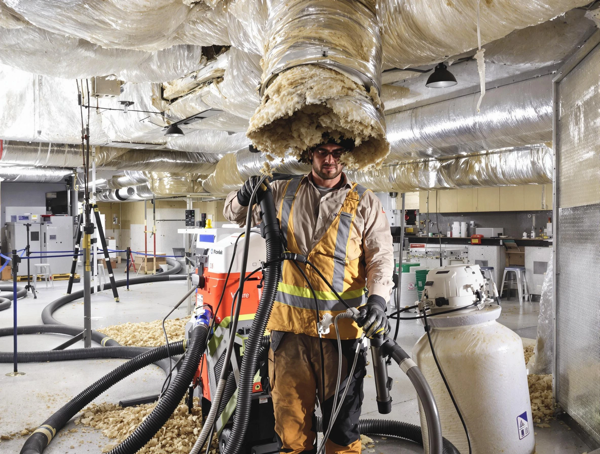 Professional vacuum insulation removal by Peralta Air Duct Cleaning expert in Peralta